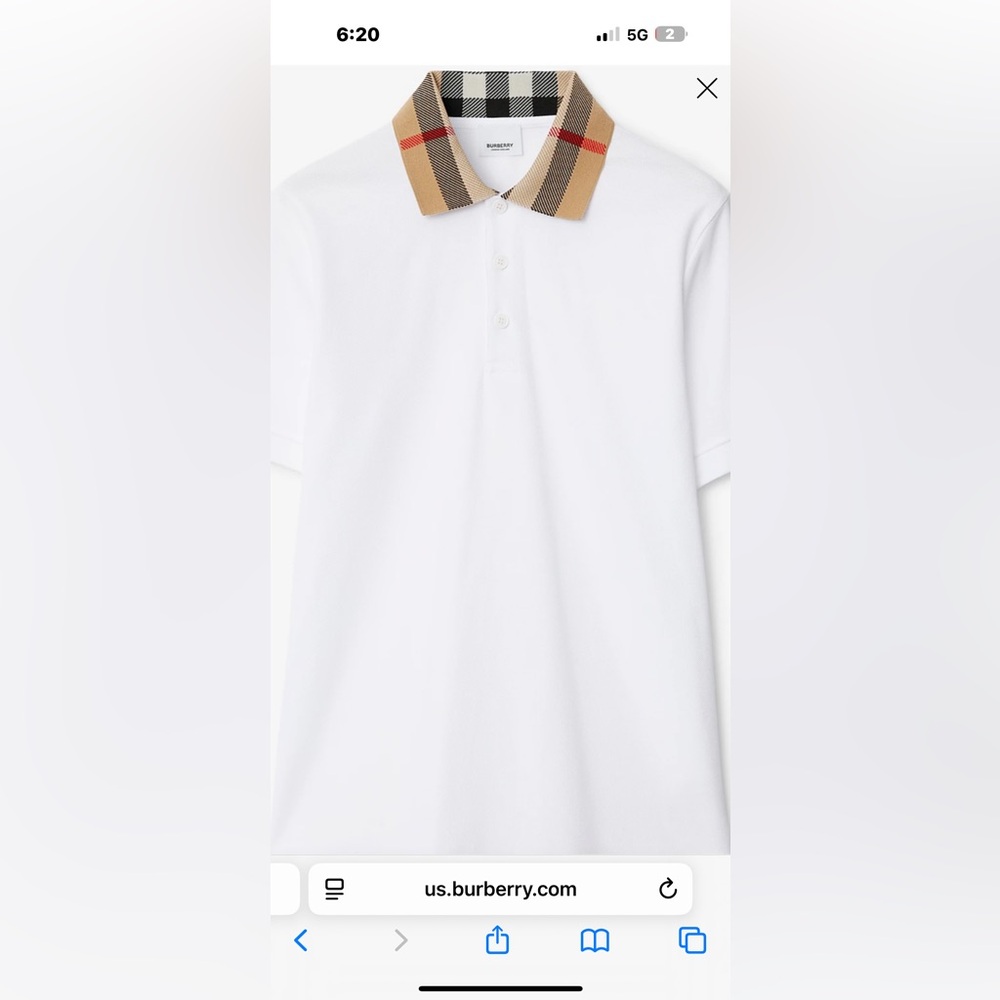 Burberry polo Shirt White Size S